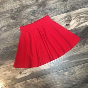 Red Urban Coco Flared Mini Skater Skirt